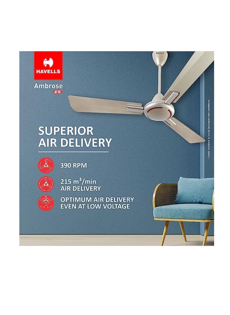 Havells - Havells 1200mm Ambrose Energy Saving Ceiling Fan (Gold Mist Wood, Pack of 1) - Image 1