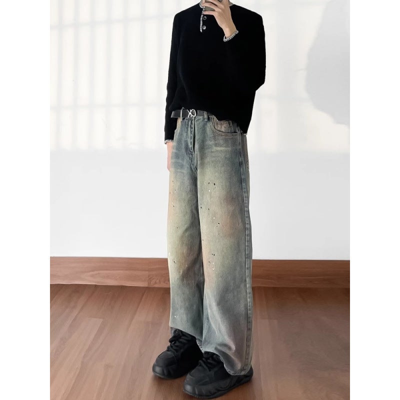 Unisex Classic Denim Jeans Loose Fit Daily Outdoor Wear - Image 3