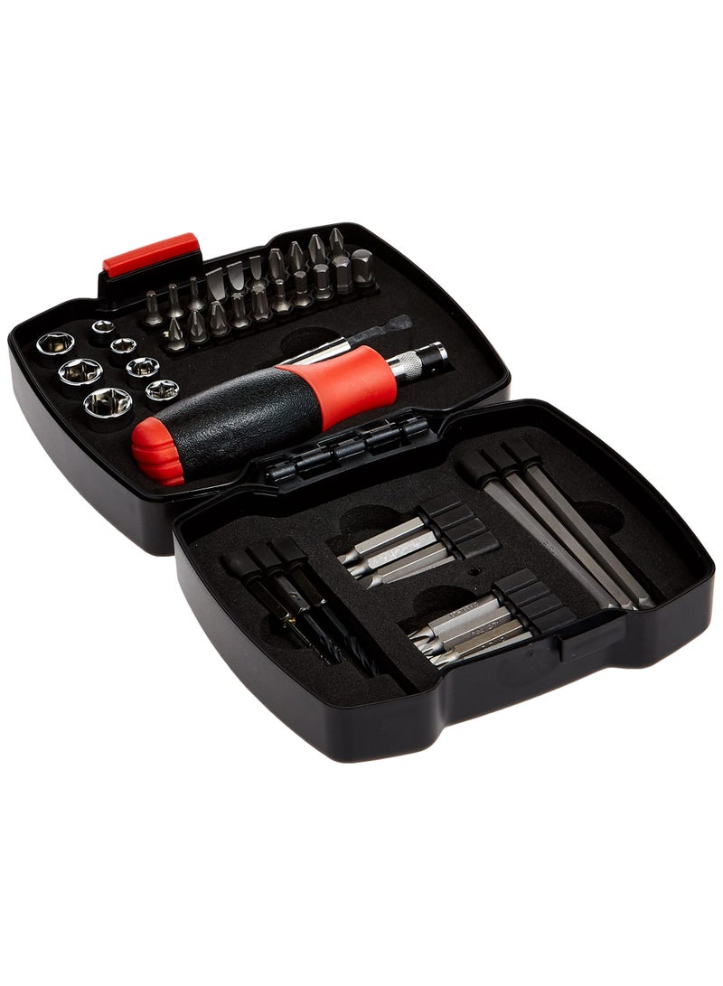 BLACK+DECKER A7175-XJ 43-Piece Screwdriver and Ratchet Bit Set with Magnetic Bit Holder – Manual Tool Kit for Home & Professional Use - Image 3
