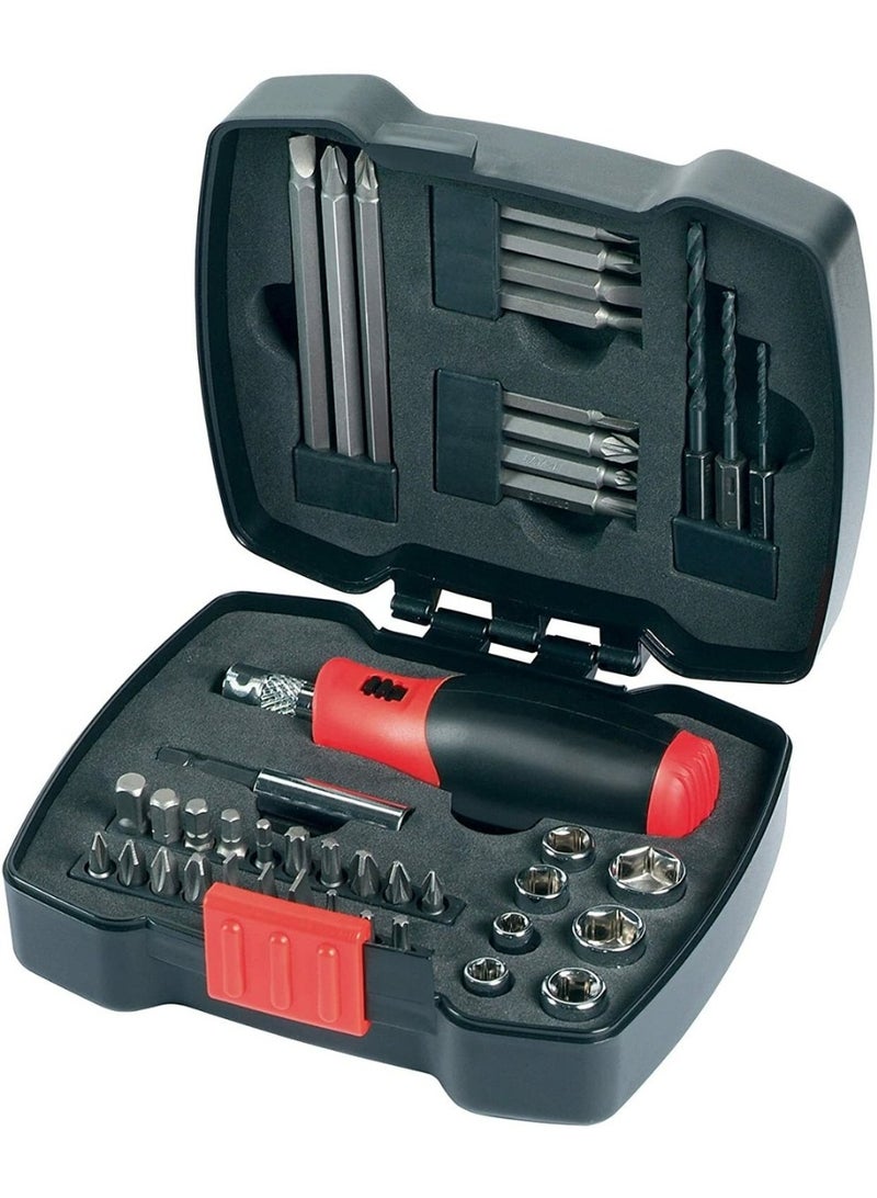 BLACK+DECKER A7175-XJ 43-Piece Screwdriver and Ratchet Bit Set with Magnetic Bit Holder – Manual Tool Kit for Home & Professional Use - Image 2