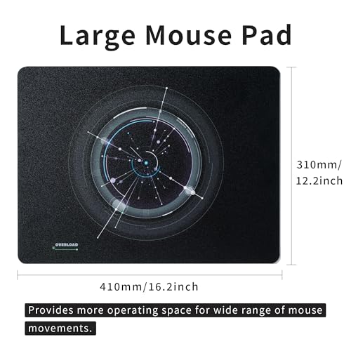 GMKWTL XVX Glass Mousepad Gaming, Overload Black Tempered Glass Mouse Pads for Gaming,Professional Large Mouse Mat 410mm*310mm, Special Glass Surface with Improved Precision and Speed - Image 2