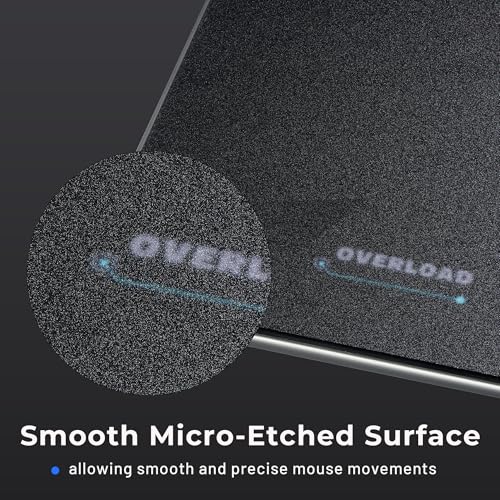 GMKWTL XVX Glass Mousepad Gaming, Overload Black Tempered Glass Mouse Pads for Gaming,Professional Large Mouse Mat 410mm*310mm, Special Glass Surface with Improved Precision and Speed - Image 4