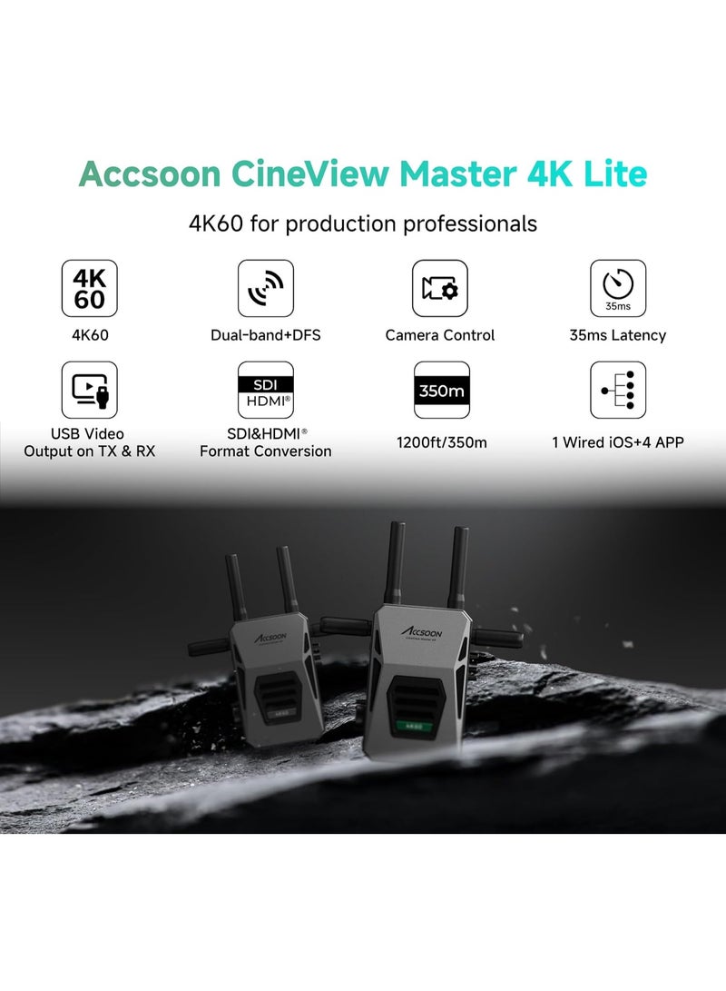 Accsoon CineView Master 4K Lite Wireless Video Transmission System WIT09 Ultra Low Latency HDMI SDI Transmitter And Receiver - Image 3