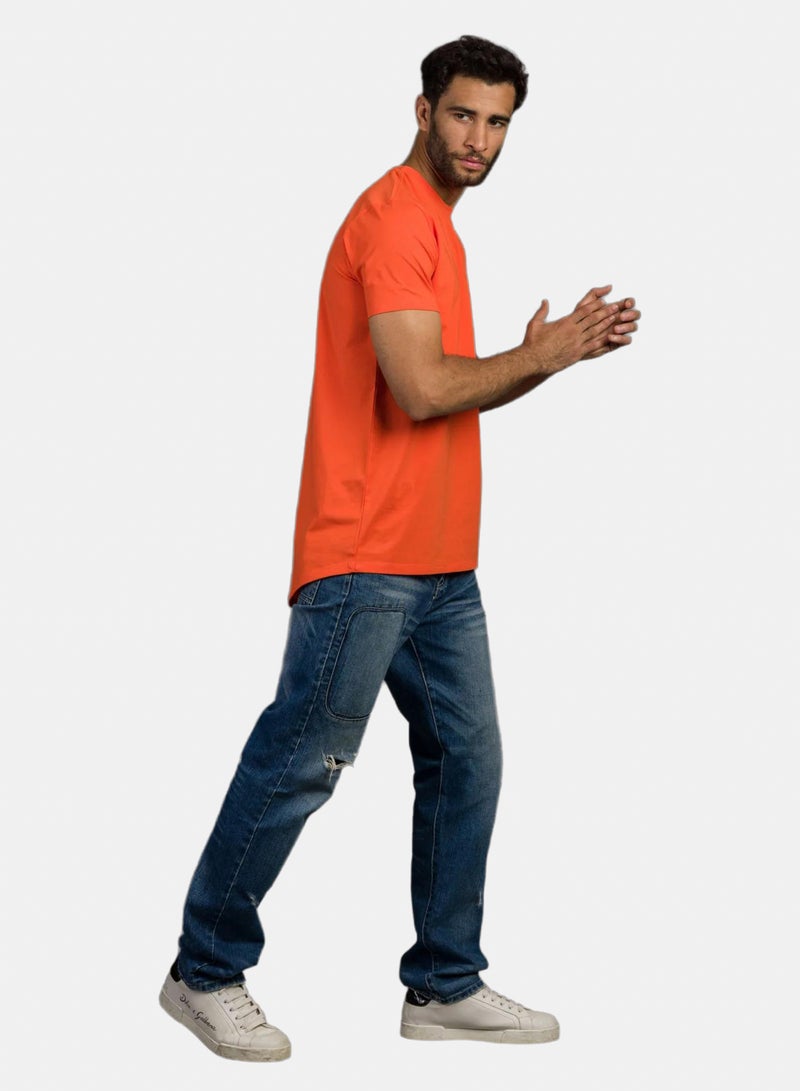 Stache Curved Back O-Neck T-Shirt - Image 1