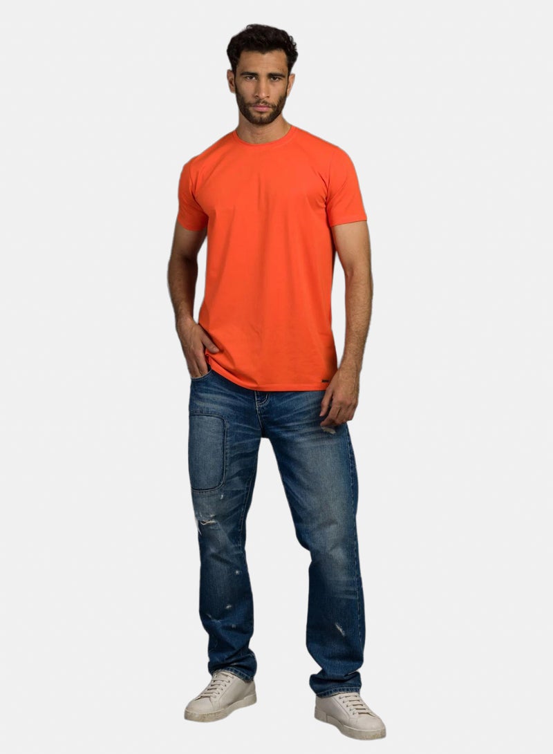Stache Curved Back O-Neck T-Shirt - Image 2