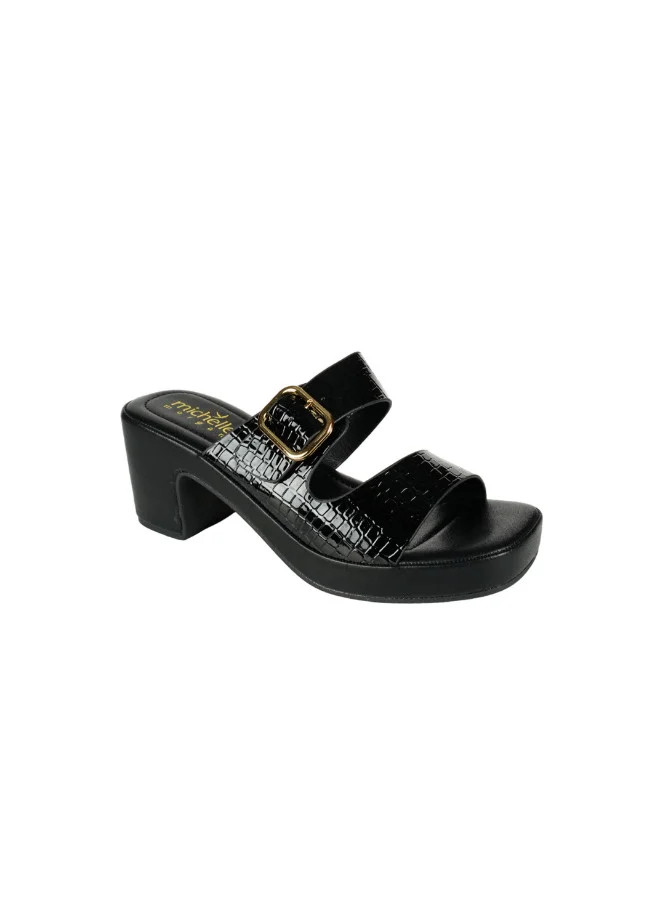 Michelle Morgan 092-2802 Michelle Morgan Ladies Fashion Heeled Sandals 314ZD238 Black