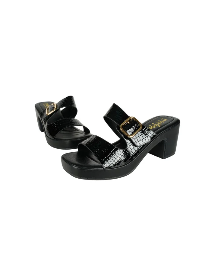 Michelle Morgan 092-2802 Michelle Morgan Ladies Fashion Heeled Sandals 314ZD238 Black