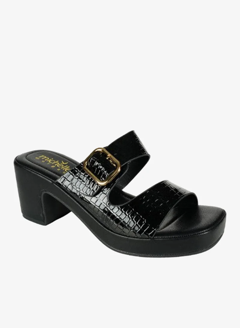 Michelle Morgan 092-2802 Michelle Morgan Ladies Fashion Heeled Sandals 314ZD238 Black