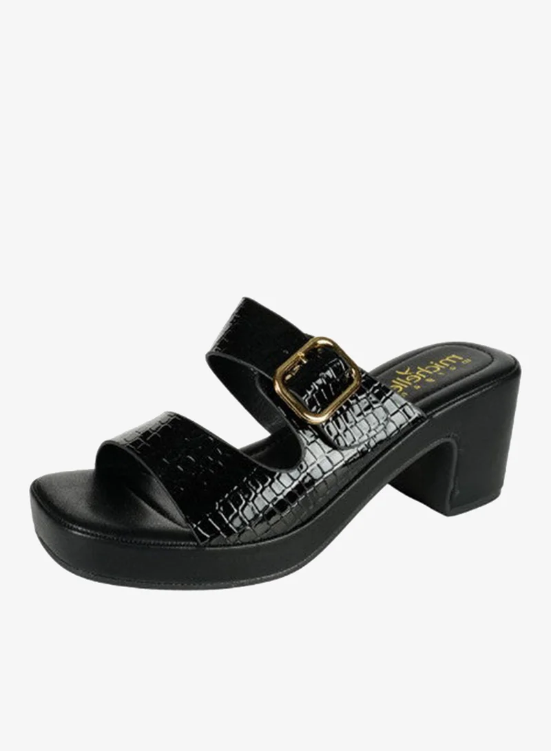 Michelle Morgan Black 092-2802 Michelle Morgan Ladies Fashion Heeled Sandals 314ZD238 Black for Women | Best Price UAE