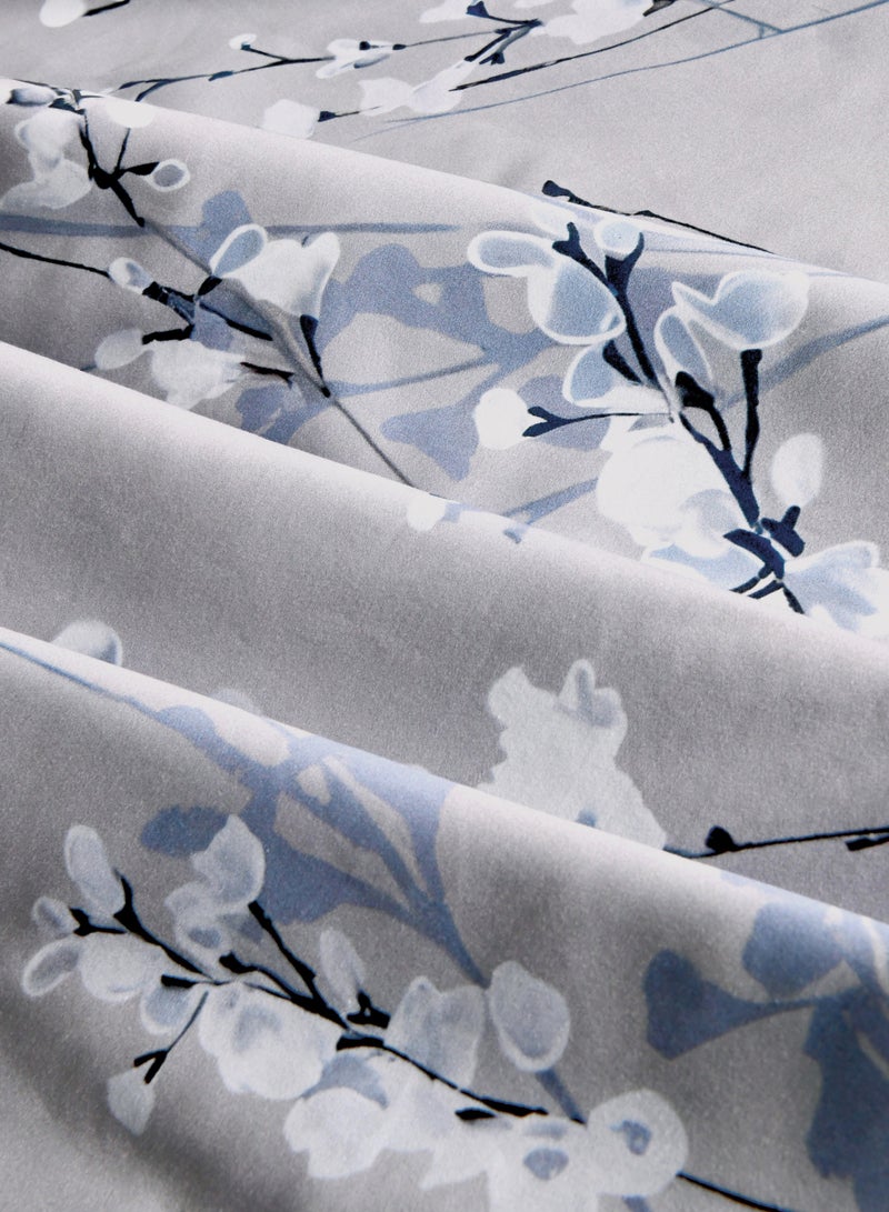 سيد المنسوجات المنزلية طقم لحاف ماستر هوم تكستيل قطن ساتين مزهر، يناسب سرير كينج 200 × 200 سم، مع حشوة قابلة للإزالة، 9 قطع مقاس كينج، 300 غرزة قطن ساتين، ناعم وجيد التهوية - Image 3