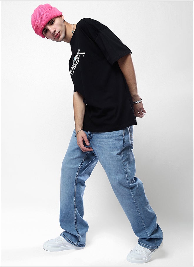 RAVIN Printed "Gangstar" Black Elbow Sleeves Summer Tee  - Image 5
