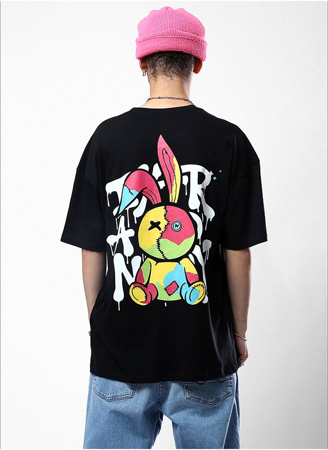 RAVIN Printed "Gangstar" Black Elbow Sleeves Summer Tee  - Image 3