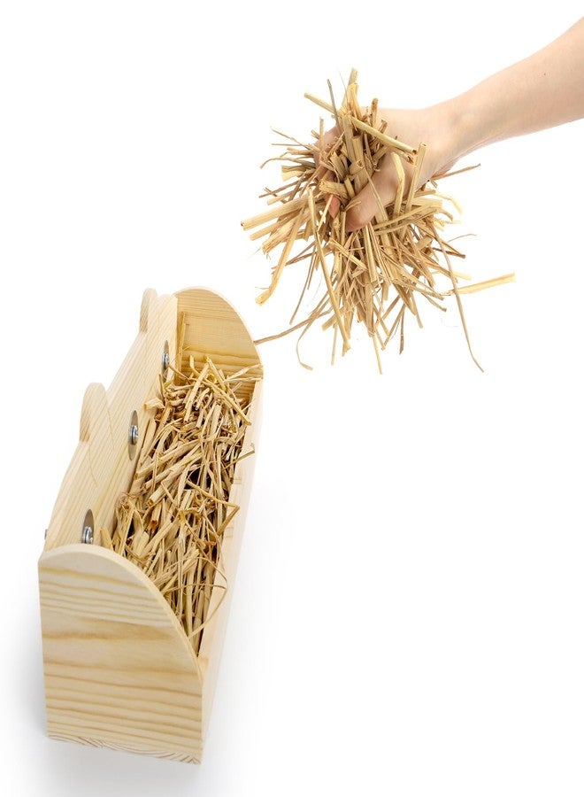 هيدوم معلف قش للأرانب من هيدوم، معلف خشبي لإطعام الأرانب، حامل قش للأرانب، موزع طعام يقلل من هدر الطعام للخنازير الغينية والشنشيلة والهامستر - Image 3