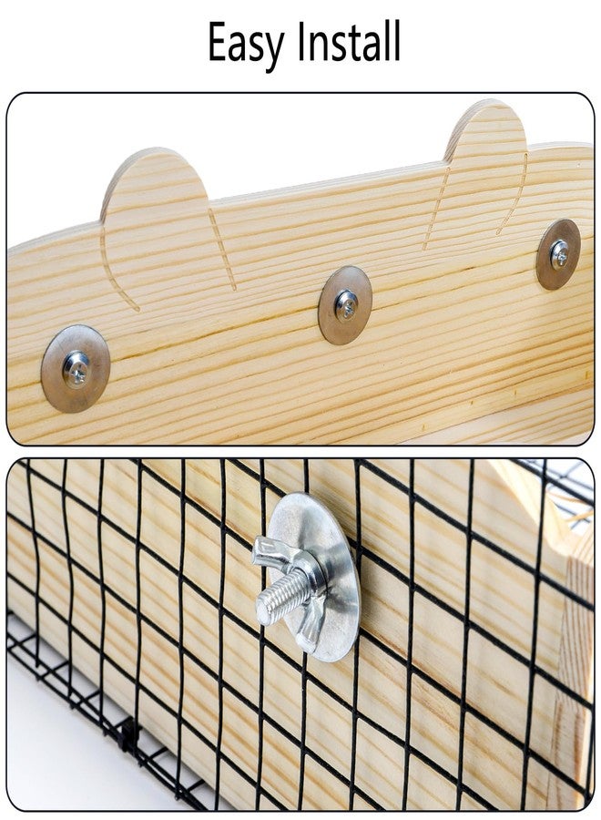 هيدوم معلف قش للأرانب من هيدوم، معلف خشبي لإطعام الأرانب، حامل قش للأرانب، موزع طعام يقلل من هدر الطعام للخنازير الغينية والشنشيلة والهامستر - Image 4