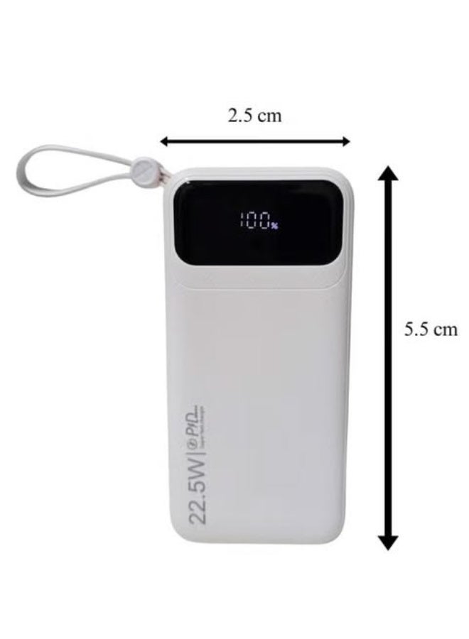 Levino 10000mAh Power Bank with Built-in Cables, 22.5W PD Fast Charging, Flight Approved - Image 2