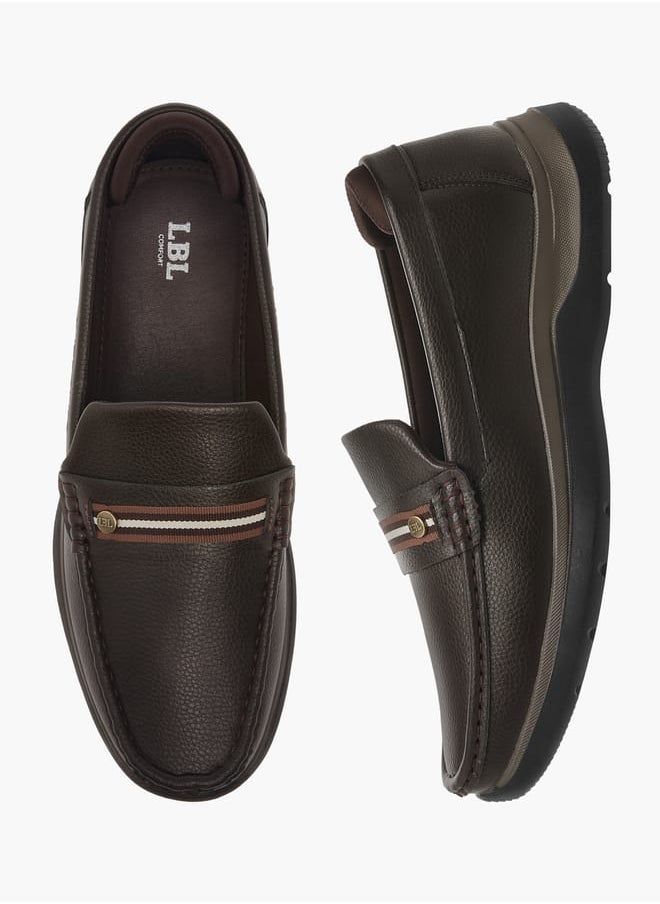 LBL by Shoexpress Men Tape Accent Slip-On Loafers  - Image 1
