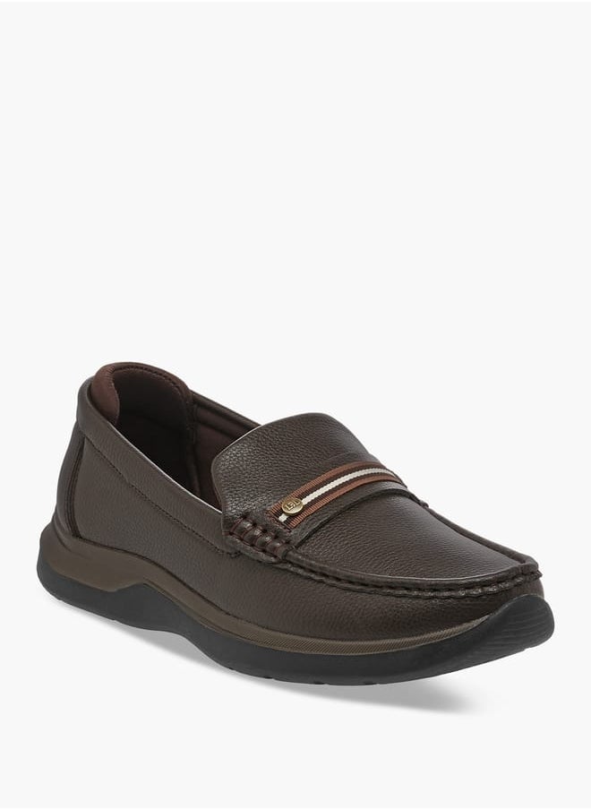 LBL by Shoexpress Men Tape Accent Slip-On Loafers  - Image 2