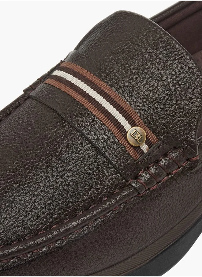 ال بي ال من شو اكسبرس Men Tape Accent Slip-On Loafers