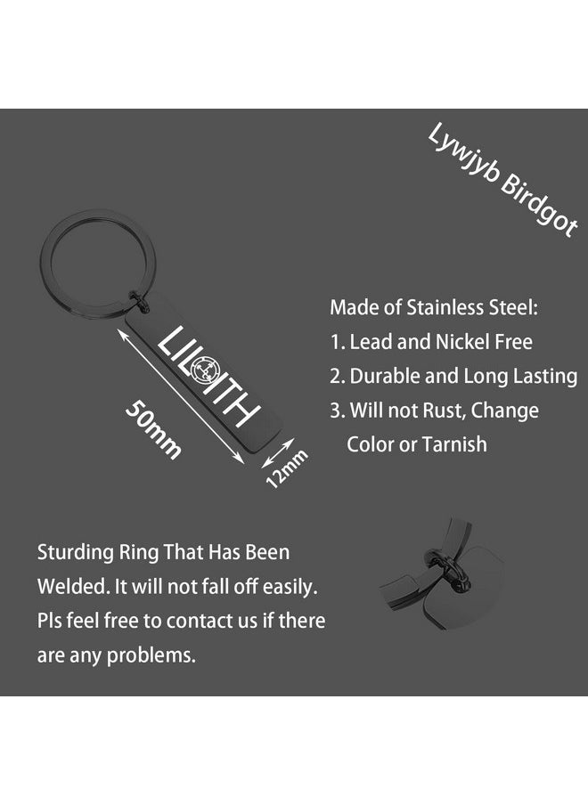 Lywjyb Birdgot - Sigil Of Lilith Keychain Witchy Gifts Mythology Jewelry For Men Women (Lilith Ky Black) - Image 1