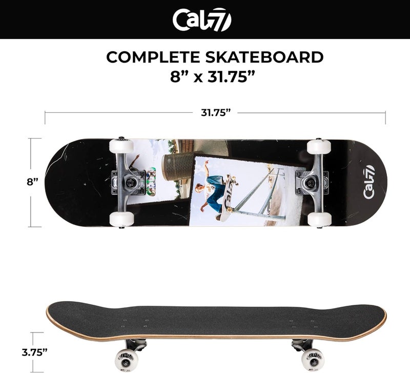 Cal 7 Complete Standard Skateboard 7.5-8-Inch Deck - Image 2