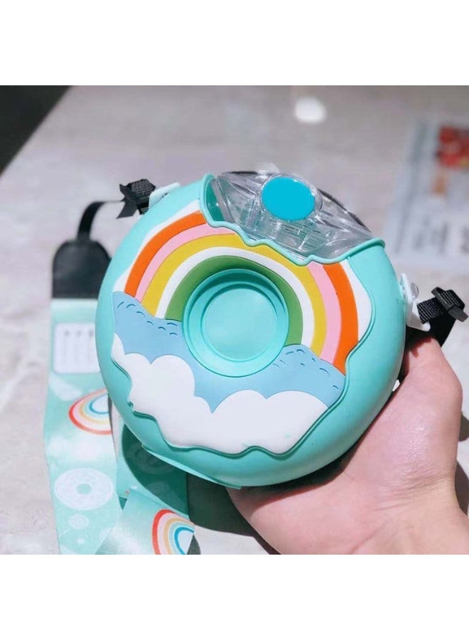 Creative Children Plastic Cartoon Cute Donut Shaped Water Bottle for School - Image 1