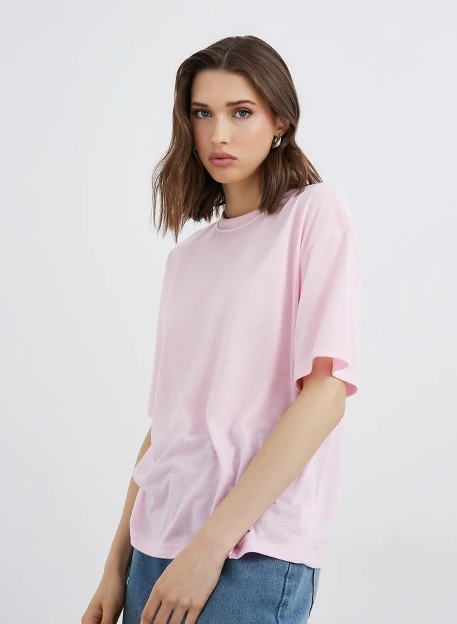 Take Two Slogan Print Oversize T-Shirt