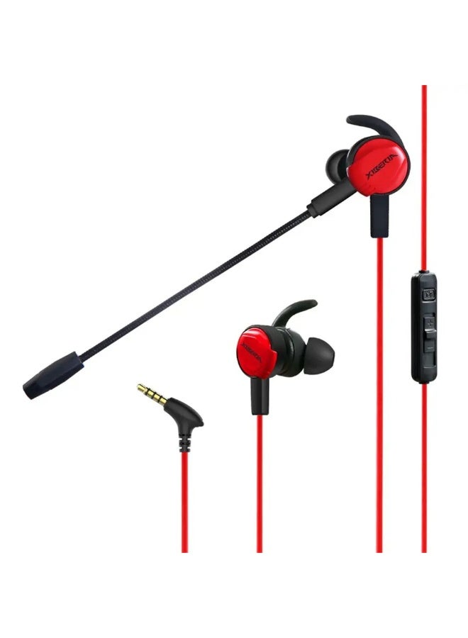 Xiberia MG-1 wired gaming headset features a 3.5mm jack, a long, flexible, detachable, 360° rotating microphone, an external USB-A sound card adapter, and supports 3D surround sound mode, 4D noise cancellation, vibration feedback, 7.1 surround sound, and a 1.2m cable. - Image 2