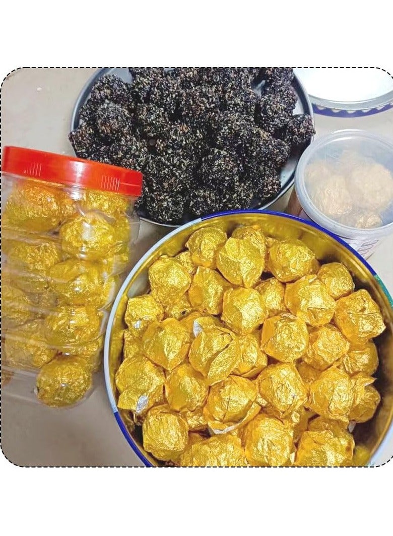 100 Pcs 4*4In Golden Aluminium Foil Candy Wrappers for DIY Brownies, Fruit Bars, Chocolate Packaging - Image 4