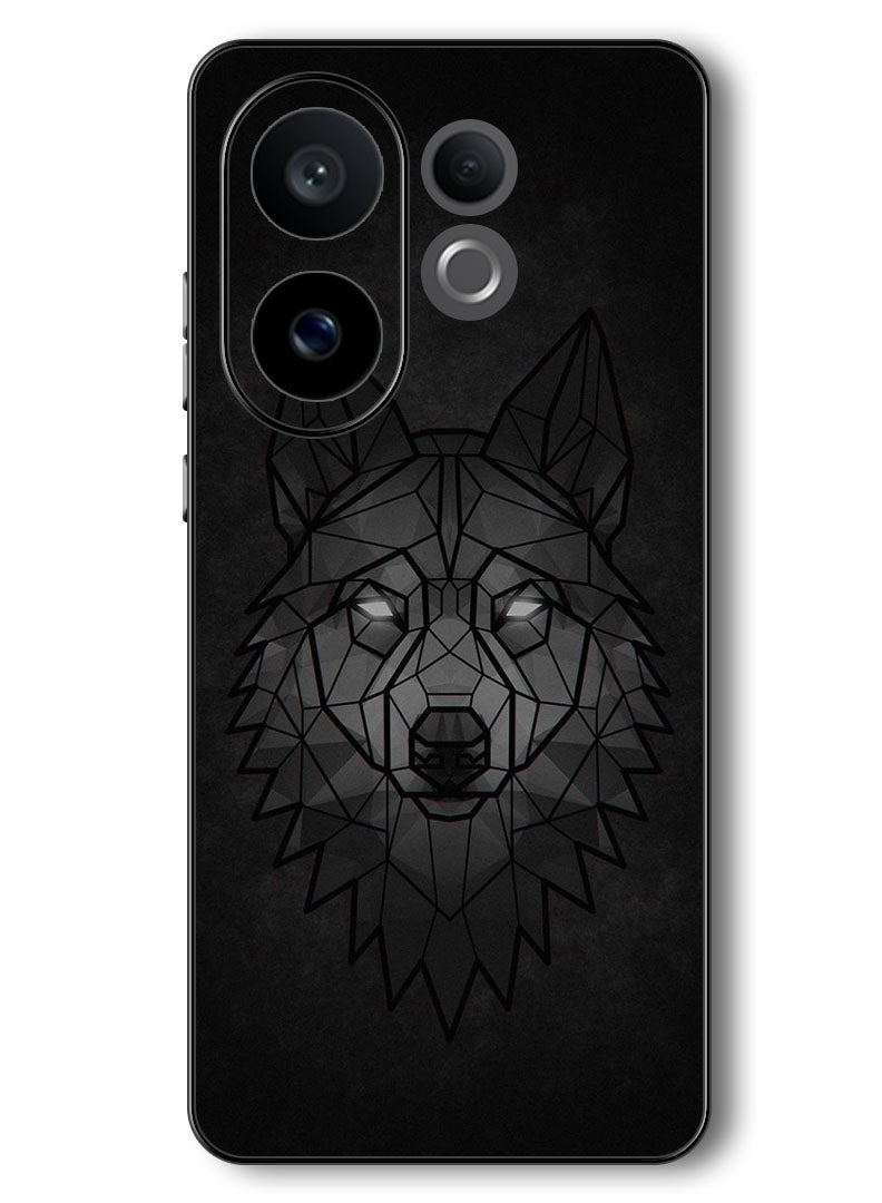 Theodor Case Compatible with Vivo V60 6.77 Inch Protection Shockproof Bumper Cover Wolf Abstract - Image 1