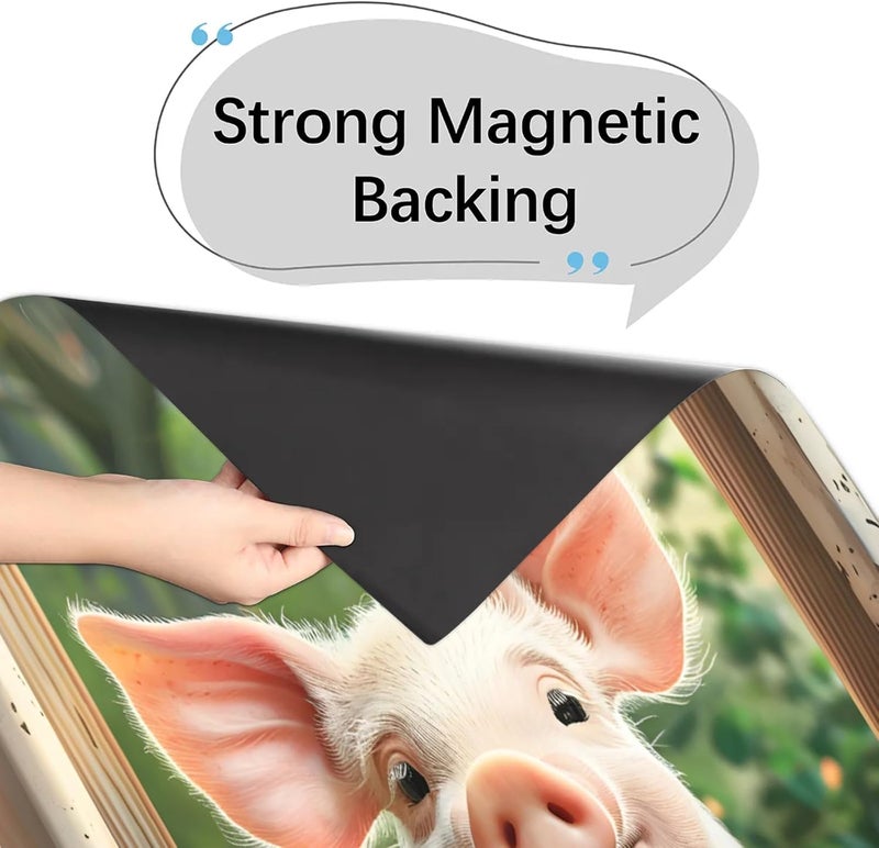 cfpolar Dishwasher Magnet Cover Cute Pig Animal Dishwasher Magnets Decorative Cover Reusable Magnetic Sticker Panel Decal Refrigerator Kitchen Appliance Decor Front Dishwashers Covers 23" x 26" - Image 4