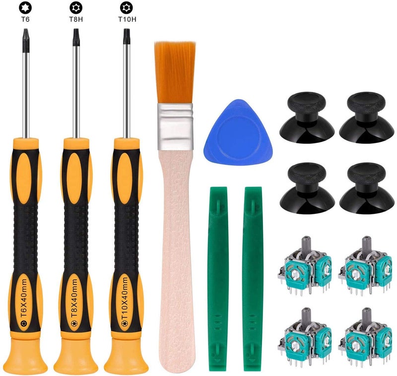 RGEEK Xbox One Controller Joystick Replacement,RGEEK 4PCS Xbox one Joysticks Replacement Parts with T6 T8 T10 Repair Screwdriver Kit for Xbox One Controller - Image 1