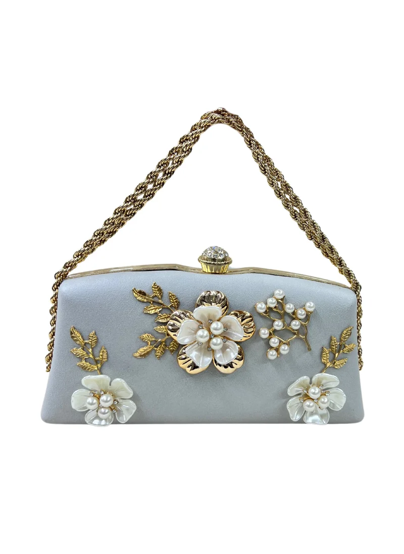 Harsha's Glam Clutches Embellished Square Clutch