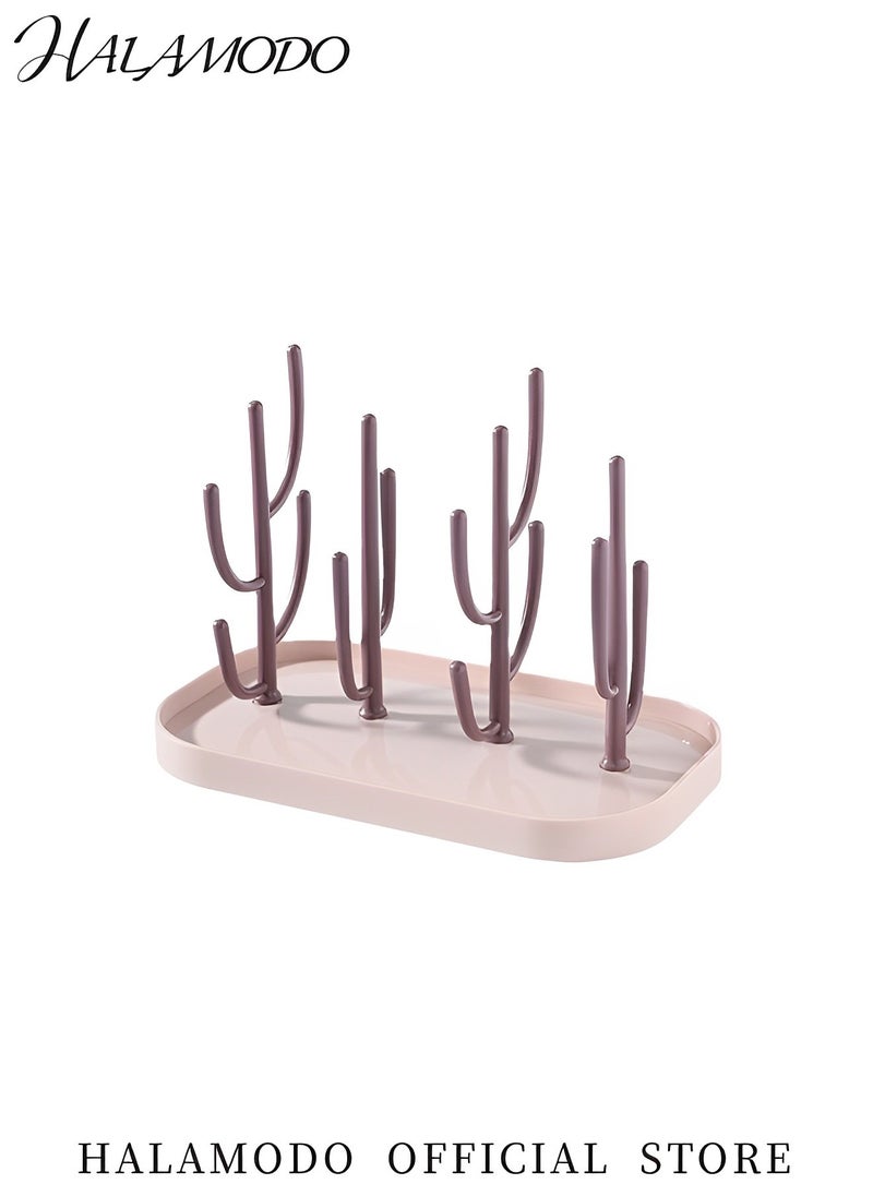 HALAMODO Baby Bottle Drying Rack Space Saving Bottle Dryer Holder Detachable Large Capacity Bottle Drying Rack with Base for Nipples & Cups & Pump Parts & Cups & Accessories  - Image 3