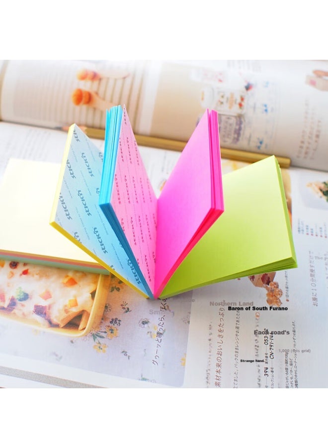 Stickn (Stickn) Single Colorful Sticky Notes Memo Pad 76*51Mm Self-Adhesive Message Book Fluorescent 5 Colors Pen Holder Type 125 Sheets/Pad 33012 - Image 5