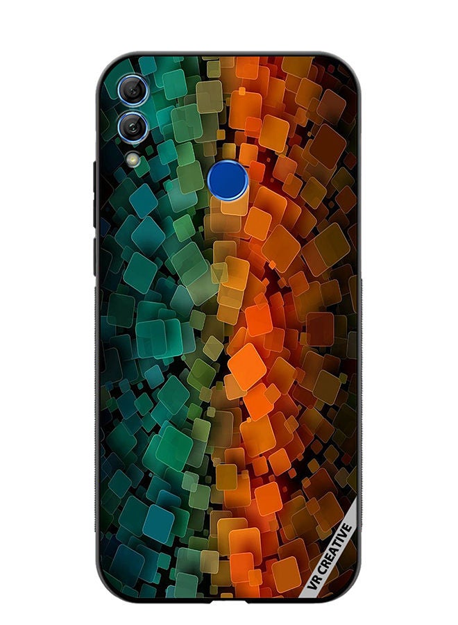 Protective Case Cover For Honor 10 Lite Abstract Design Multicolour