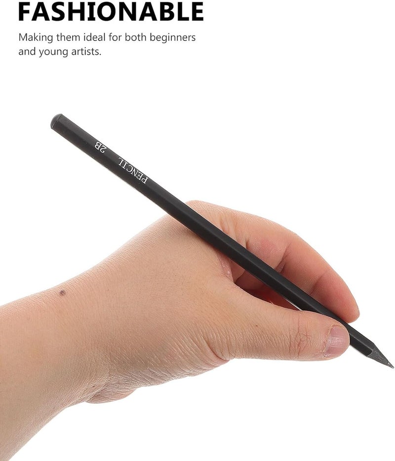30 Pieces 2b Graphite Sketching Pencils, Black Wood Drawing Tools for ’s Art Learning and Outdoor Sketch Supplies - Image 3