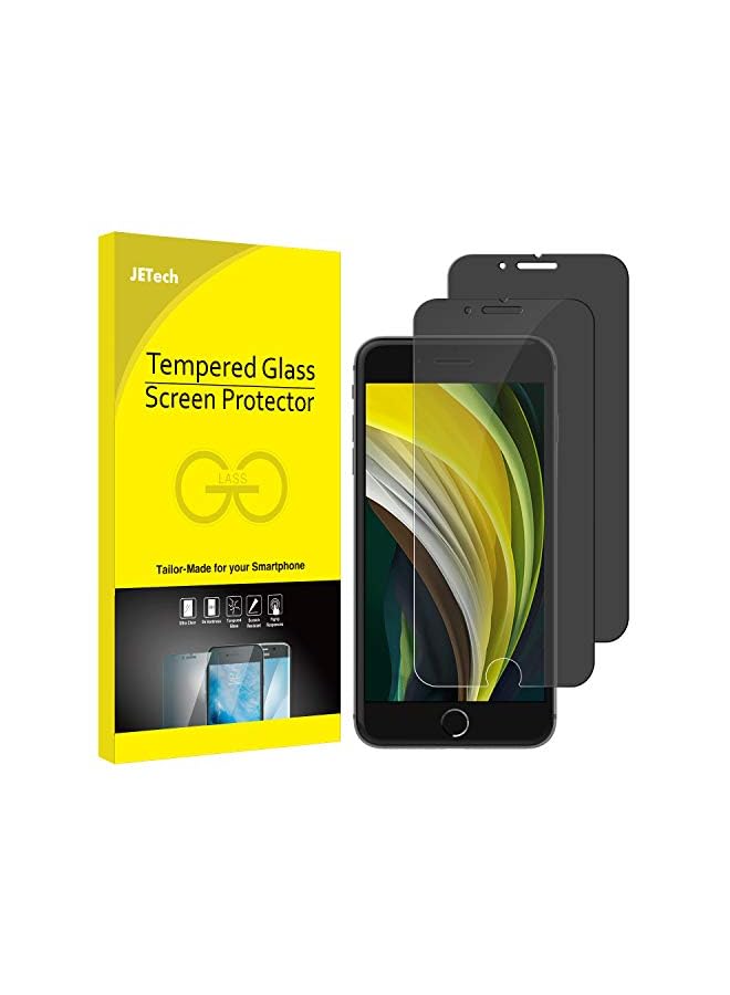 Jetech Privacy Screen Protector for iPhone SE 3/2 (2022/2020 Edition), iPhone 8 and iPhone 7, Anti-Spy Tempered Glass Film, 2-Pack - Image 2