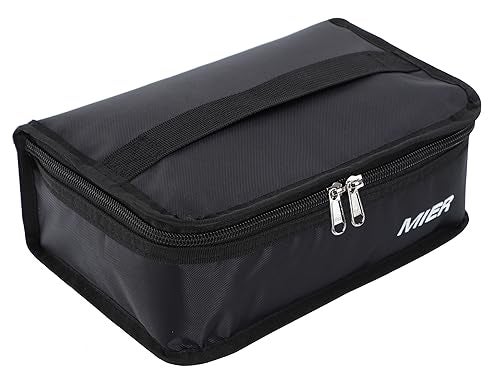 MIER Portable Thermal Insulated Cooler Bag Mini Lunch Bag for Kids Black