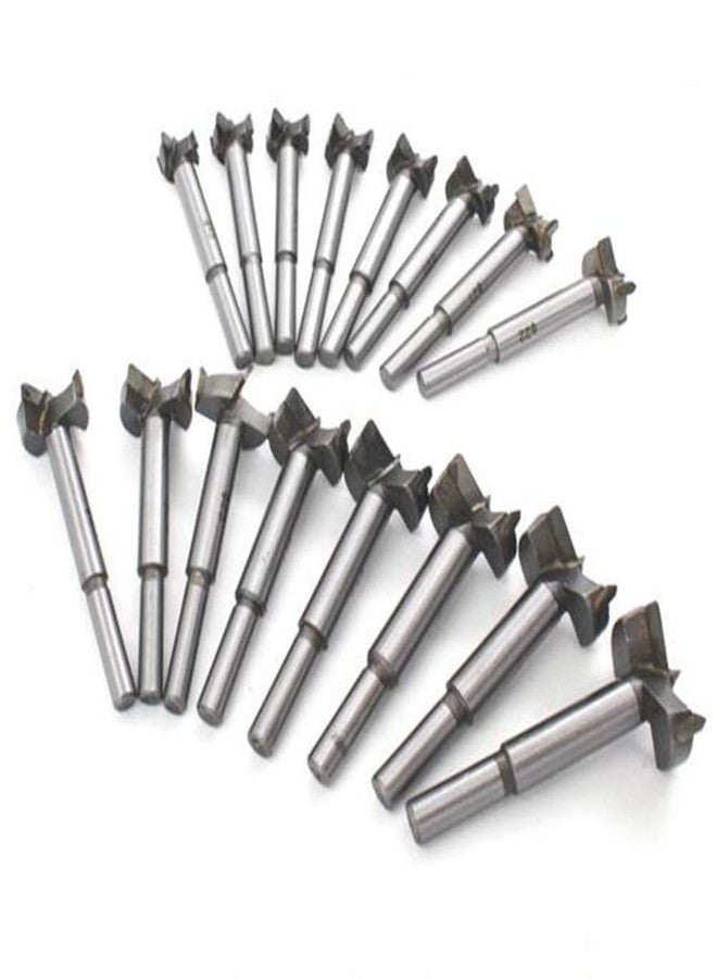 HURESON Forstner Drill Bit Set 16pcs 15-35mm Punching Bit Wood Slabs Flat Wing Drilling Hole Hinge Cemented Carbide Drilling Counterbore Flat Bit Drill Set Woodworking Hole Saw Wood Cutter Tool (16pcs) - Image 2