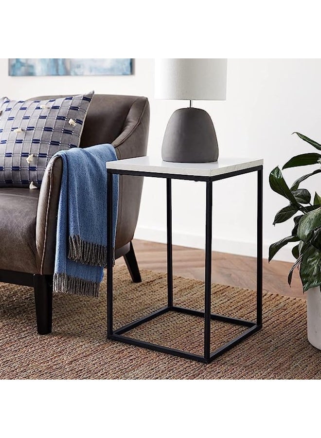 Hometaste Marble And Metal Coffee Table Bedside Table End Table Sofa Side Table And Nightstand For Modern Living And Home Office Decor Style2