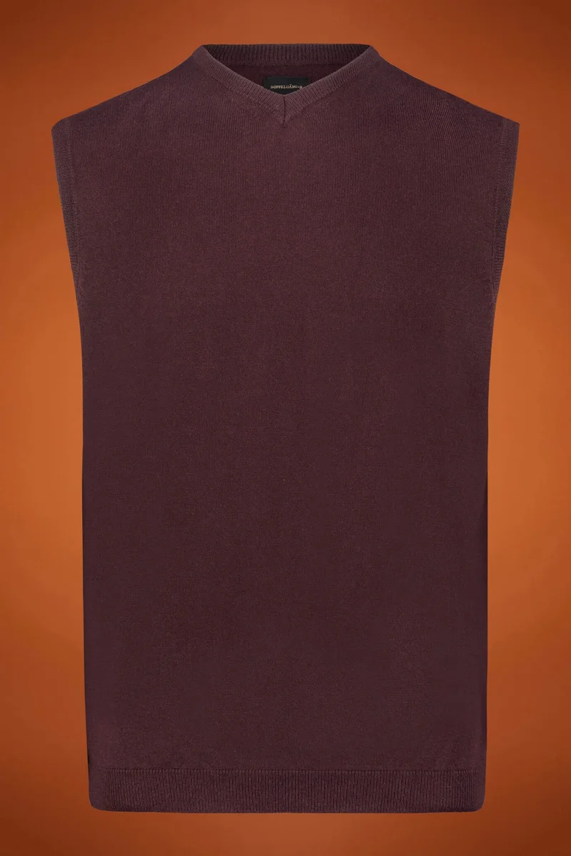 Men's V-neck tank top - Bordeaux