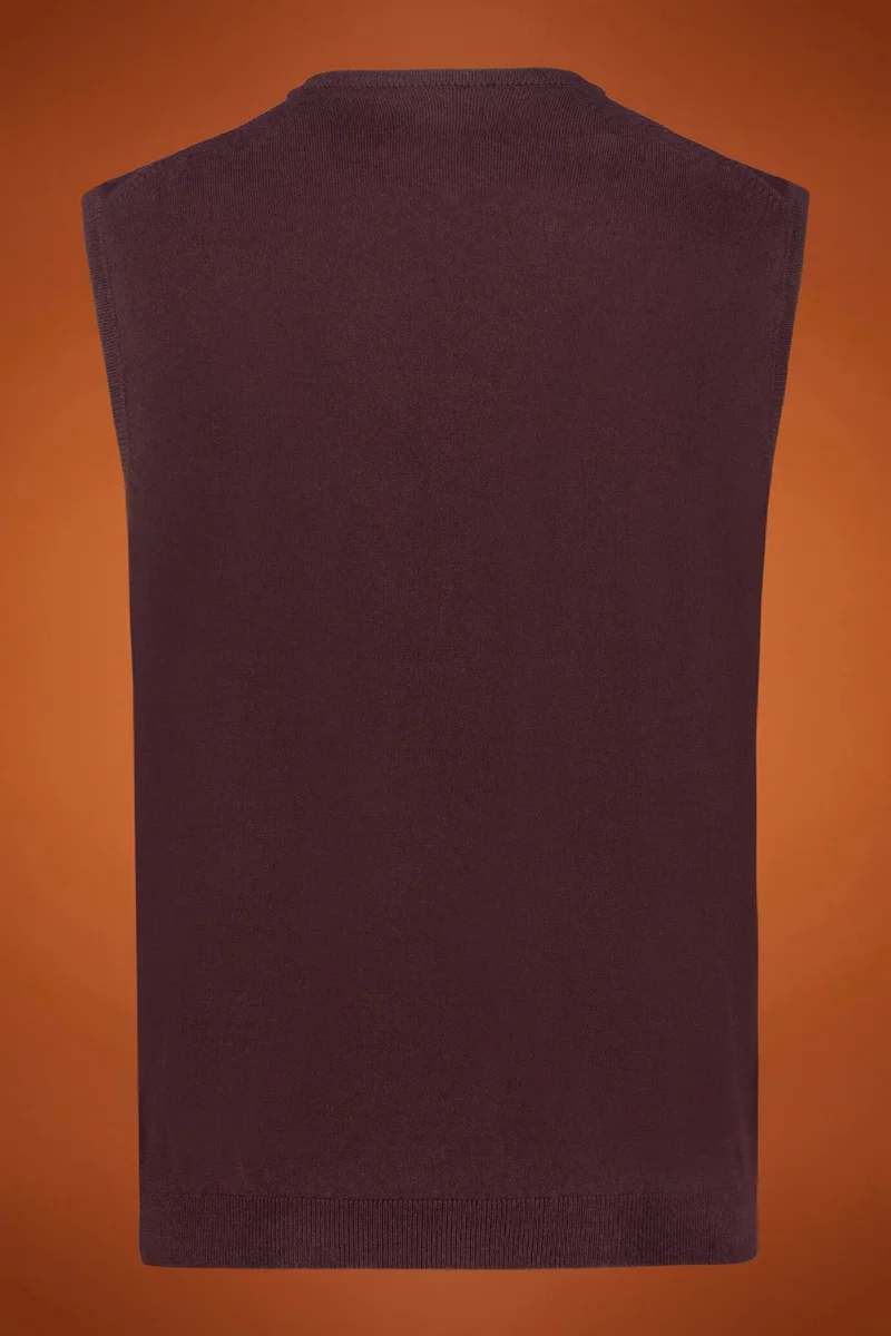 دوبل غانغر Men's V-neck tank top - Bordeaux
