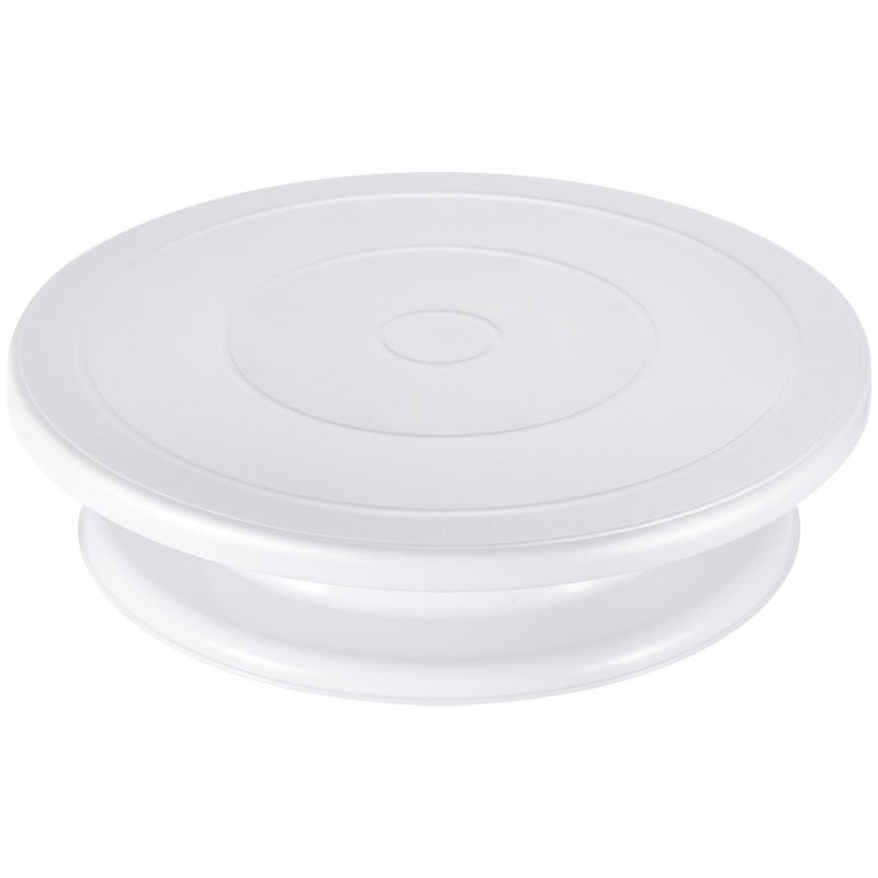 Kootek Cake Stand, 11 Inch Rotating Cake Turntable for Decorating, Display & Baking, Smooth Revolving Spinner Stand (White) - Image 1