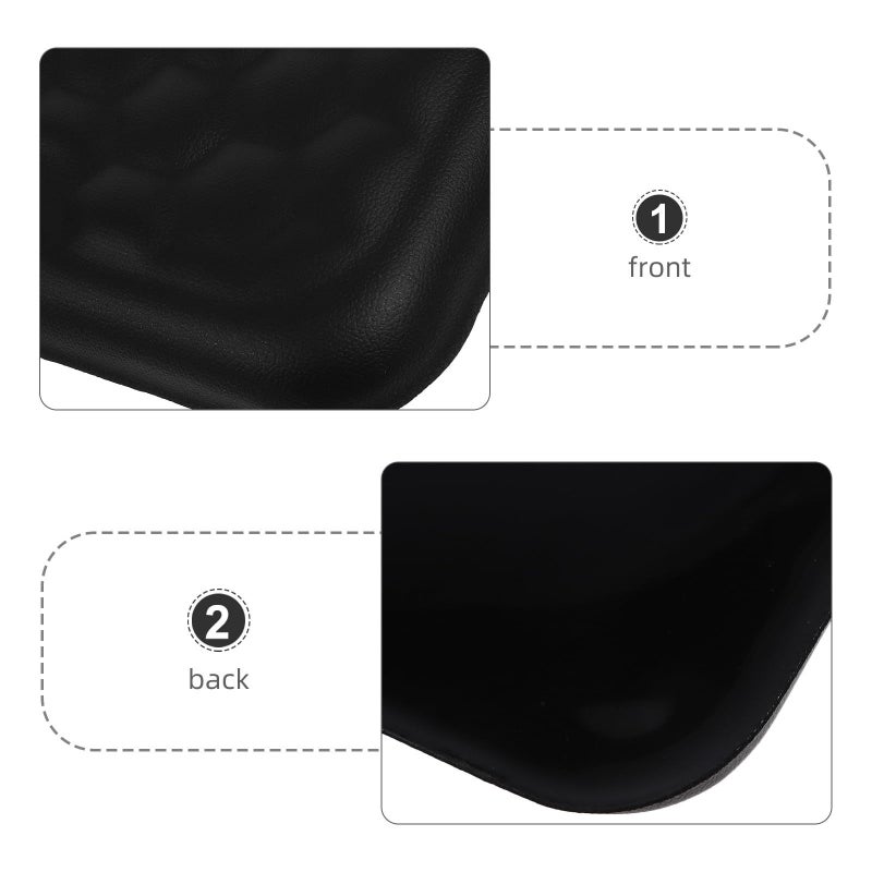Abaodam Ergonomic Wrist Rest Pad Black Leather Desk Edge Cushion - Image 4