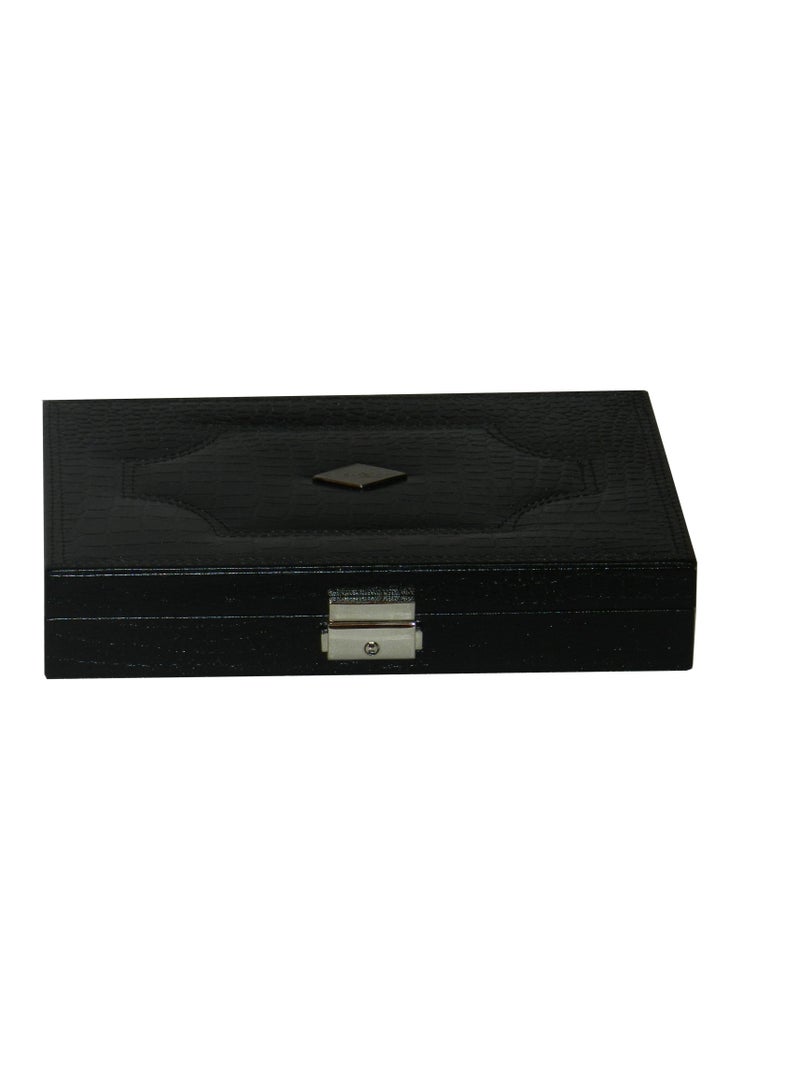 LAVERI LEATHER Laveri 7 Piece Genuine Leather Pen  Case Storage and Fountain Pen , Chain, Braslets ,Ring And Cufflinks Organizer Box with Key Lock  - Image 5
