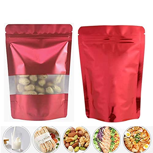 DEERA Matte Red Ziplock Stand Up Pouch 120x200mm Pack of 100 - Image 3