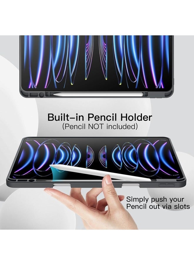 ELTRAZONE "2024 iPad Pro 13-Inch Smart Case with Pencil Holder – Grey, Supports Touch ID & Auto Wake/Sleep" - Image 3