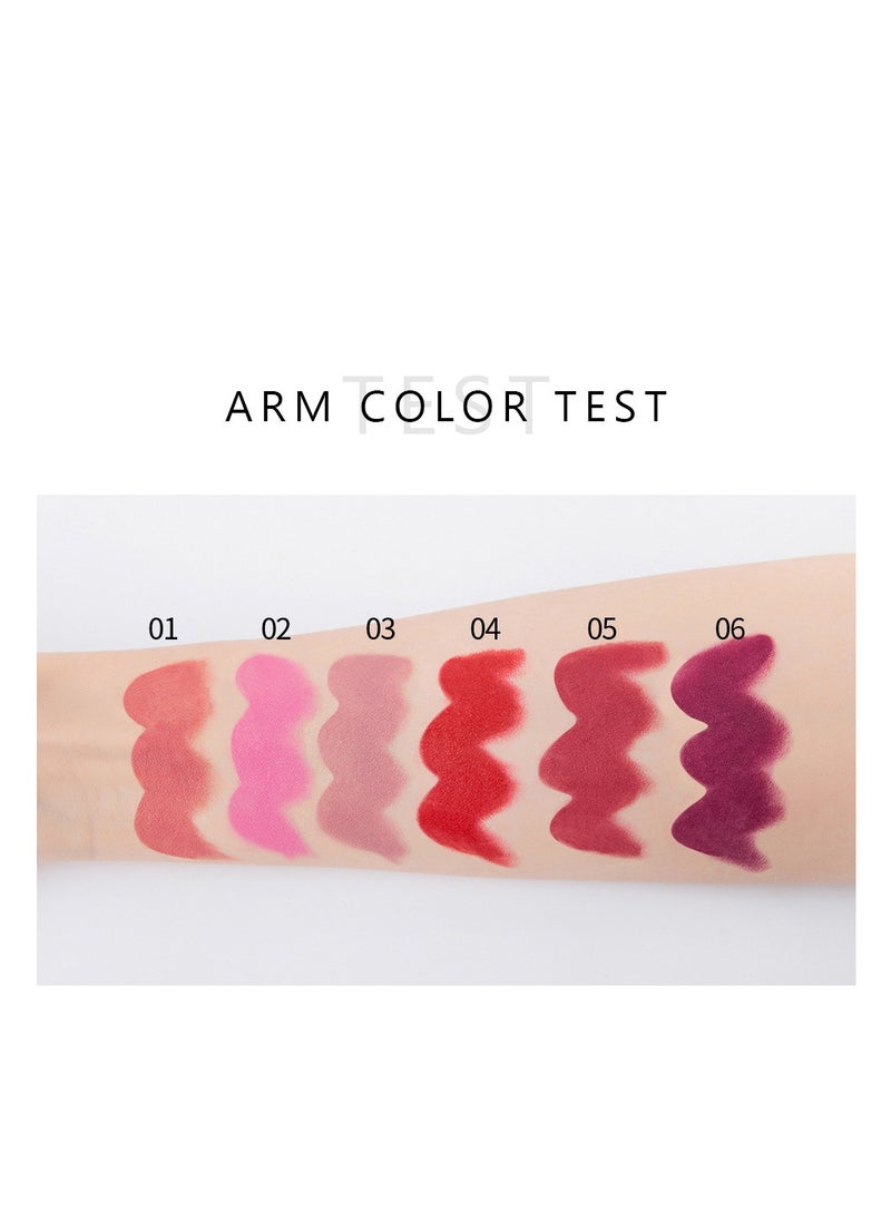 Handaiyan - Lipstick Set For Women 6pcs Matte Moisturizing Velvet Long Lasting Waterproof Nude Non-Stick Cup 24 Hours Smudge Proof Permanent Color Stay Hydration Lightweight Texture Easy To Color Makeup Gift - Image 1