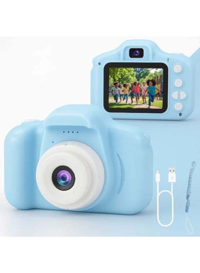 Kids Digital Camera, 1080p Video & 3.0MP Photos, 2-Inch Screen, USB Rechargeable, Blue - Image 1