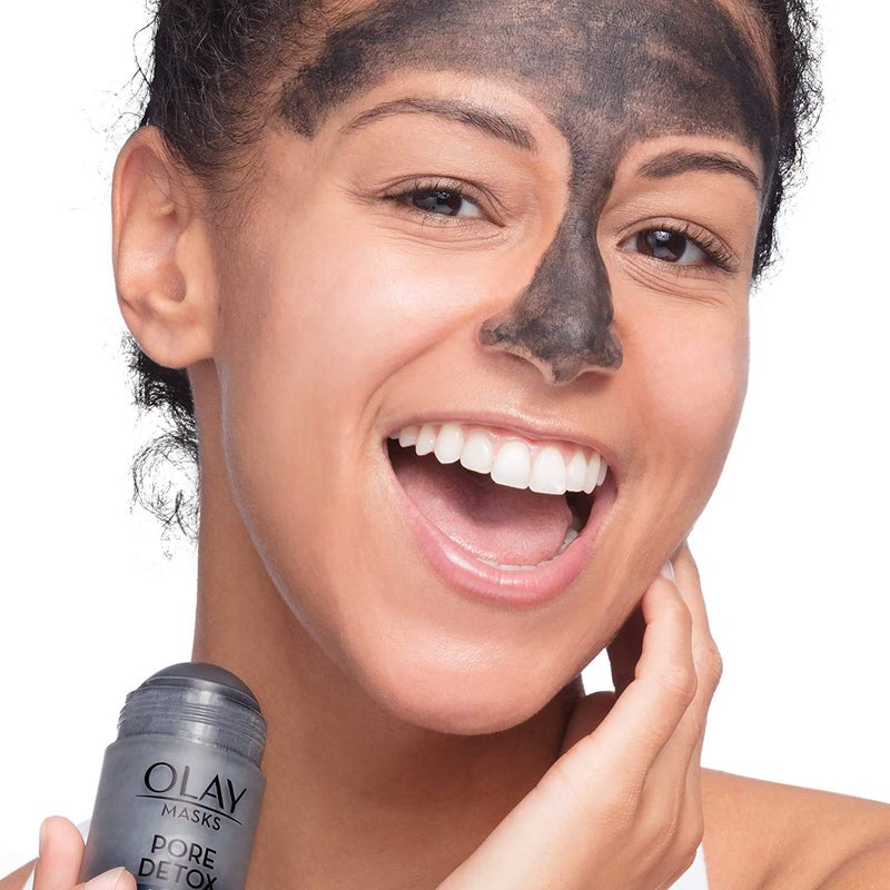 Olay Face Mask by Olay, Clay Charcoal Facial Mask Stick, Pore Detox Black Charcoal, Spa and Beauty Gift for Women 1.7 Oz - Image 4